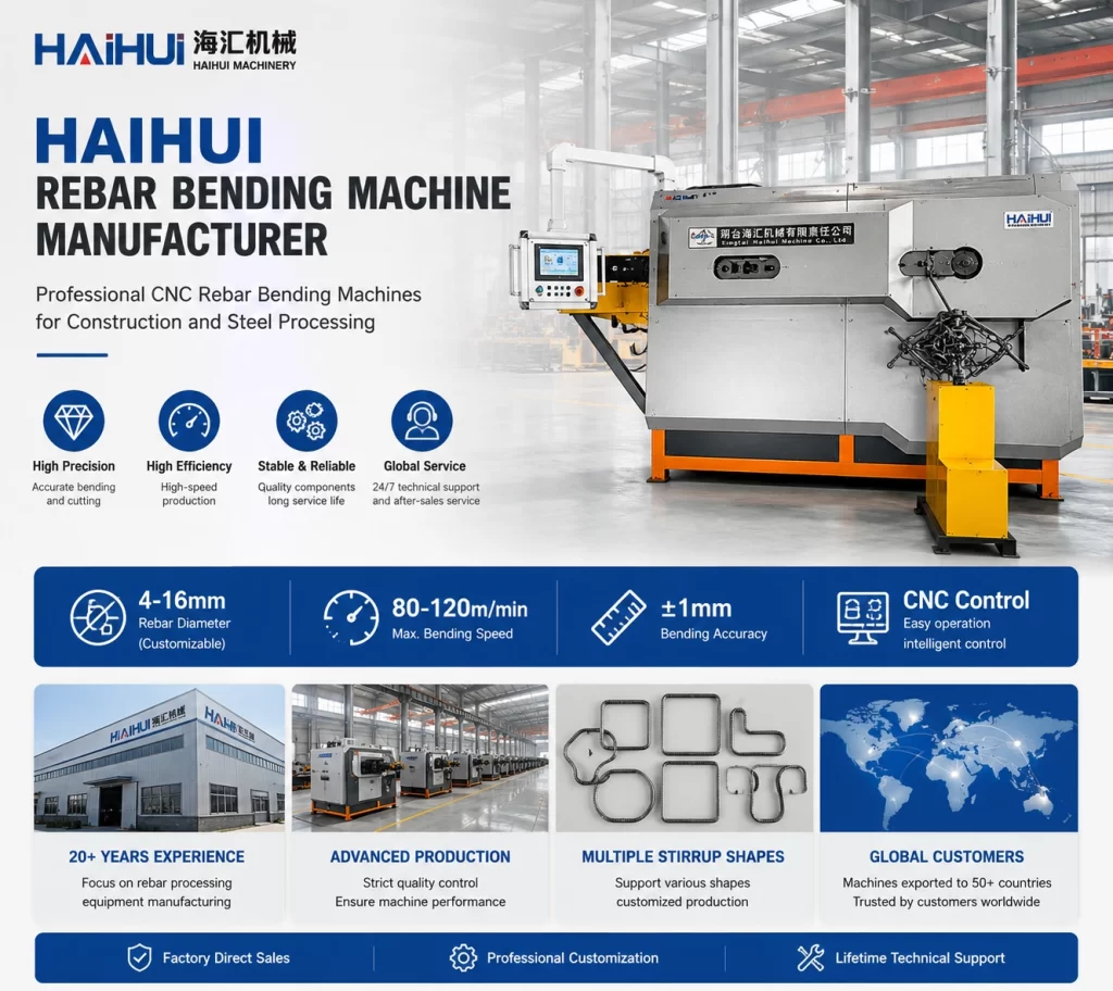 Haihui CNC Rebar Bending Machine Manufacturer in China